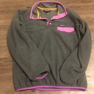 Patagonia fleece synchilla snap t pullover!